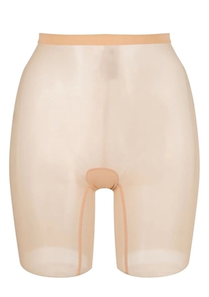 Wolford tulle-mesh sheer shorts - Neutrals