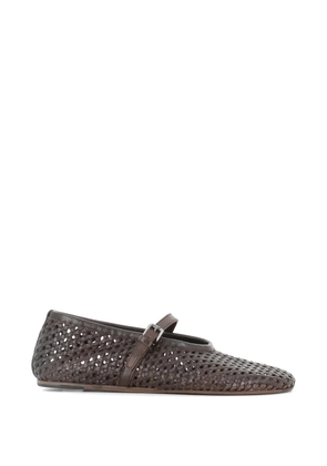 Pantanetti woven strap ballet flats - Brown