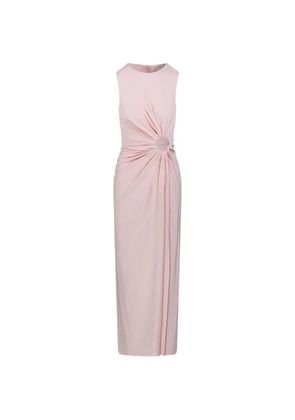 Sportmax ring-detail draped maxi dress - Pink