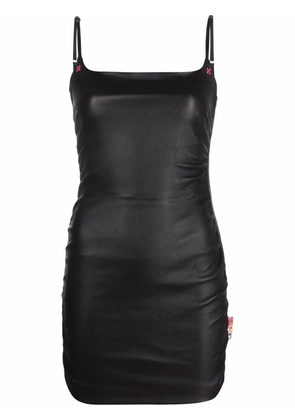 Off-White side zip detail stretch dress - Black
