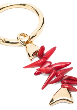 Benedetta Bruzziches coral-charm keyring - Gold