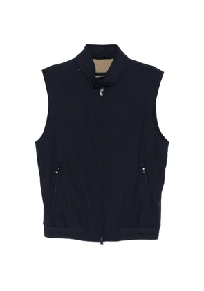 Corneliani zip sleeveless gilet - Blue