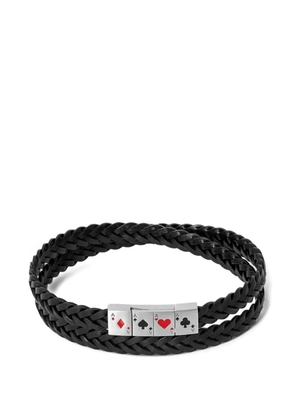 Tateossian braided card-motif bracelet - Silver