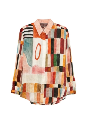 ALEMAIS x Laurence Leenaert Marjorelle patchwork shirt - Orange
