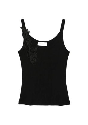 ERMANNO FIRENZE floral applique top - Black