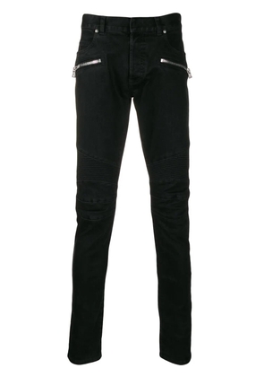 Balmain slim fit panelled jeans - Black