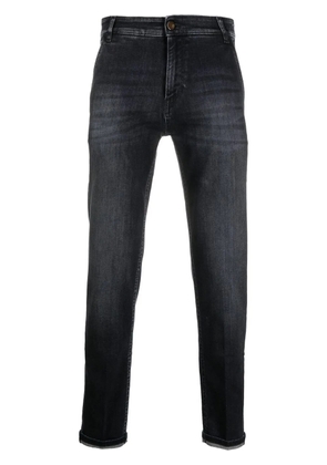 PT Torino logo-patch straight-leg jeans - Black