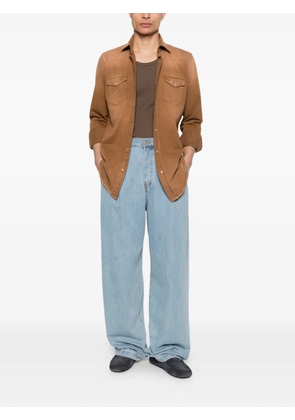 SARTORIO NAPOLI Texas chest-pocket shirt - Brown