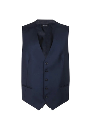 Tagliatore button wool waistcoat - Blue