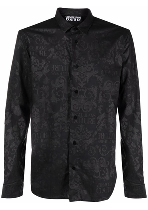 Versace Jeans Couture Barocco-print cotton shirt - Black