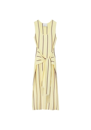 3.1 Phillip Lim striped tie-waist midi dress - Yellow