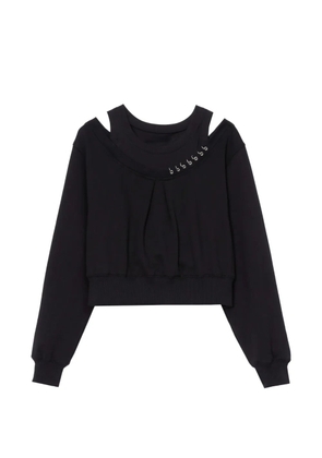 3.1 Phillip Lim cold-shoulder safety-pin top - Black