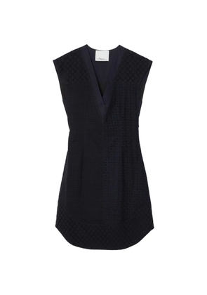 3.1 Phillip Lim V-neck belted cotton mini dress - Blue