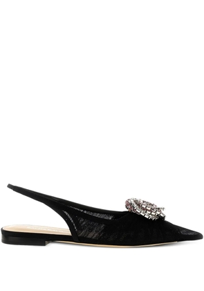 MACH & MACH Galaxy ballerina shoes - Black