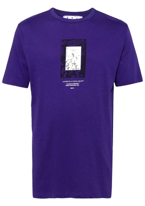 Off-White graphic-print cotton T-shirt - Purple