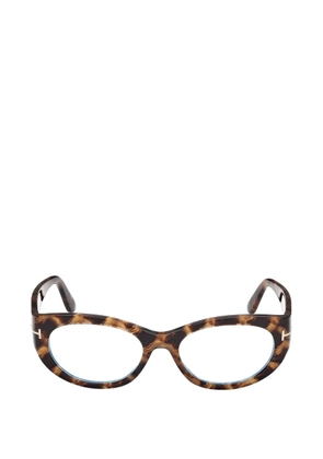 TOM FORD Eyewear tortoise round glasses - Brown