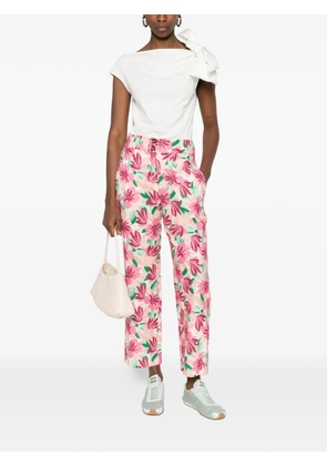 I BLUES floral trousers - White