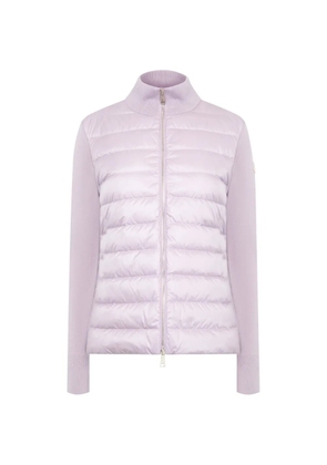 Moncler panelled zip-up jacket - Purple