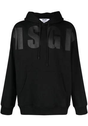 MSGM appliqué logo hoodie - Black