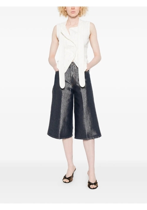 GANNI belt-loops shorts - Blue