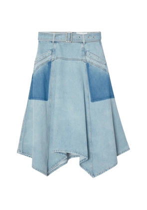 3.1 Phillip Lim patchwork belted midi skirt - Blue