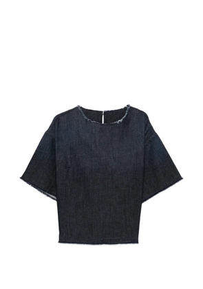 Nine In The Morning Rebe frayed top - Blue