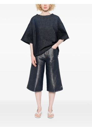 Nine In The Morning Rebe frayed top - Blue