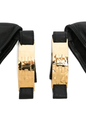 Elisabetta Franchi cut-out buckle gloves - Black