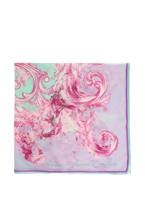 Versace Jeans Couture printed trim scarf - Pink