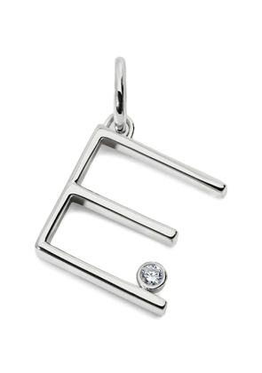 Monica Vinader diamond initial pendant - Silver