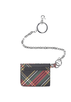 Vivienne Westwood tartan-pattern chain card holder - Black