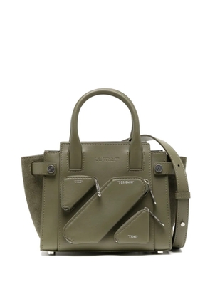 Off-White small City leather tote bag - Green