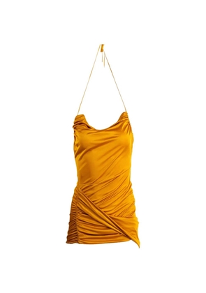 Atlein ruched mini dress - Yellow