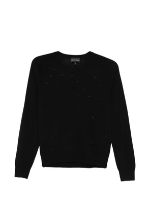 Emporio Armani embellished sweater - Black