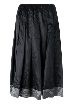 Comme Des Garçons Comme Des Garçons pleated two-tone skirt - Black