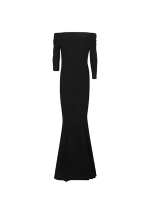 Norma Kamali off-shoulder long-sleeve dress - Black
