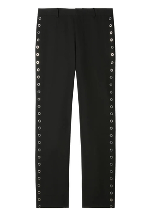 Off-White eyelet-embellished wool trousers - Black