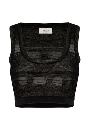 Laneus knit cropped top - Black