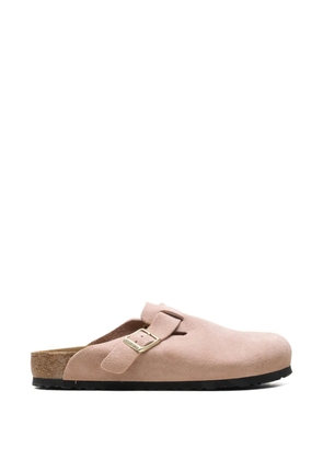 Birkenstock Boston buckle leather mules - Pink
