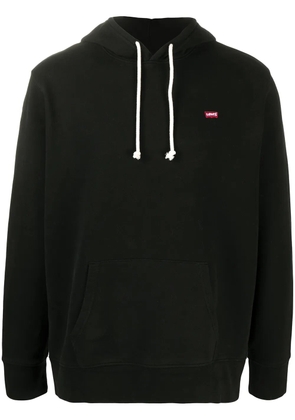 Levi's logo plaque long-sleeve hoodie - Black