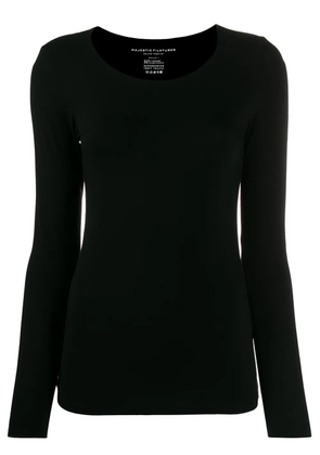 Majestic Filatures fitted long sleeve top - Black