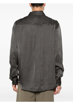 Won Hundred Pete chest-pocket button-fastening shirt - Black