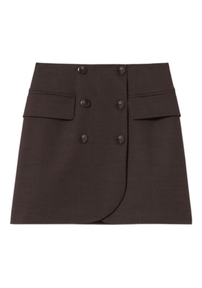 Claudie Pierlot double-breasted wool miniskirt - Brown