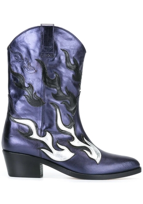 Chiara Ferragni flame Western boots - Blue