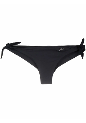 Karl Lagerfeld side-tie stretch bikini bottoms - Black
