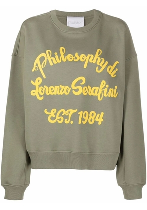 Philosophy Di Lorenzo Serafini logo print sweatshirt - Green