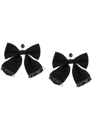 RED(V) oversized bow earrings - Black