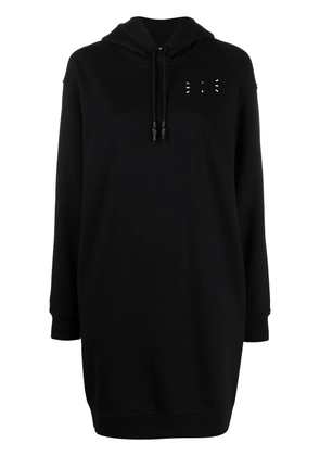 MCQ logo print hooded dress - Black