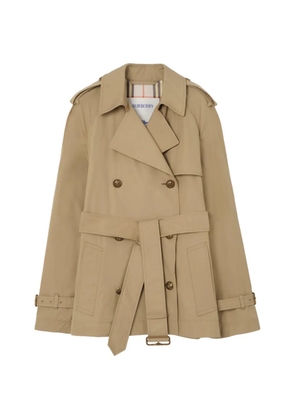 Burberry short lightweight cotton Belgravia trench coat​ - Neutrals