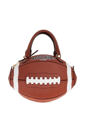 Moschino football top handle tote bag - Brown